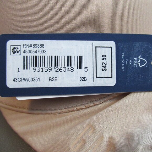 GAP GapBody Women's Everyday Essentials T-Shirt Bra, Brush Beige - Picture 6 of 9